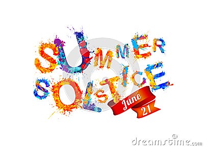 Summer solstice. June 21. Vector Illustration