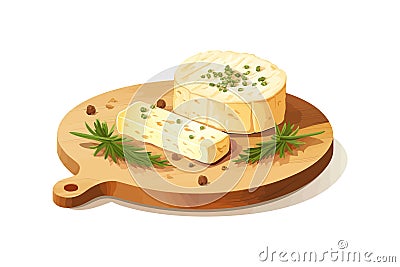 Summer solstice. Traditional Latvian food Cumin cheese. Vector illustration design Vector Illustration