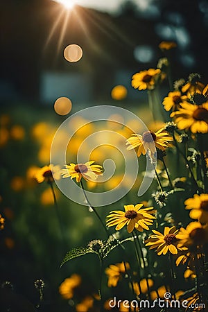 Summer or spring flowered background Stock Photo