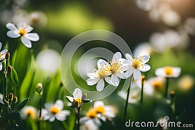 Summer or spring flowered background Stock Photo