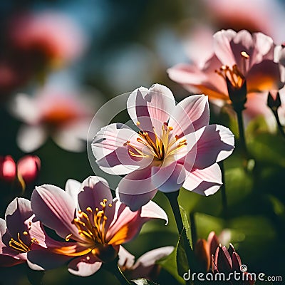 Summer or spring flowered background Stock Photo