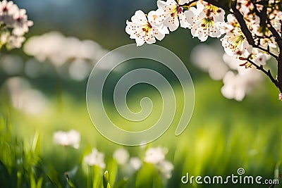 Summer or spring flowered background Stock Photo