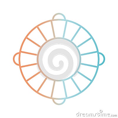 Summer striped float gradient style icon vector design Vector Illustration