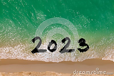 Summer. Summer 2023. Summer concept with the number written on the image. June 21, 2023. Stock Photo