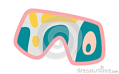 Summer sunglasses abstract element flat icon Vector Illustration