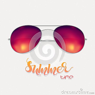 Summer sunglasses isolated Vector Illustration