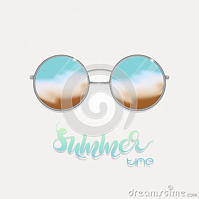 Summer sunglasses isolated Vector Illustration