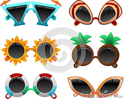 Summer sunglasses set 1 Vector Illustration