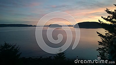 Summer sunset alaska Stock Photo