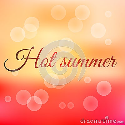 Summer sunset hot summer vector illustration Vector Illustration