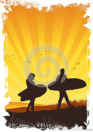 Summer Surf Background Stock Photo