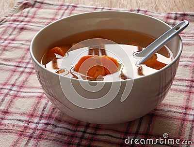 Summer sweet potato soup Stock Photo