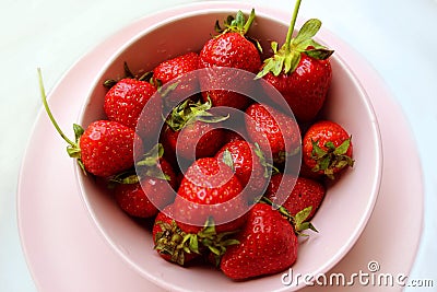 Strawberry close up. Fresh vitamin red berries diet vegetarian summer tasty food Stock Photo