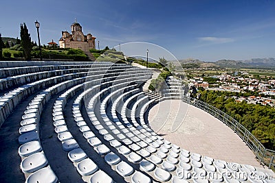 Summer theater scene over Trebinje city Stock Photo