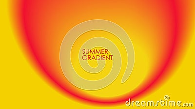 Summer theme gradient. Blurred vibrant fluid stain. Abstract background with bright color gradient shape. Vector Illustration