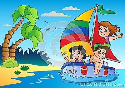 Summer theme image 5 Vector Illustration