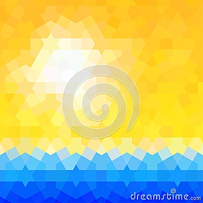 Summer themed background with classic arabic Vector Illustration