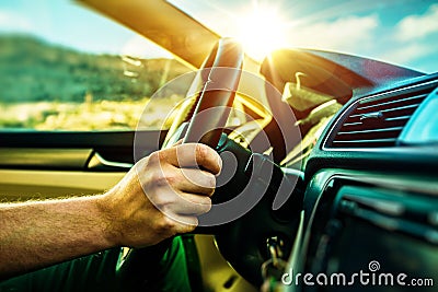 Summer Time Car Trip Stock Photo