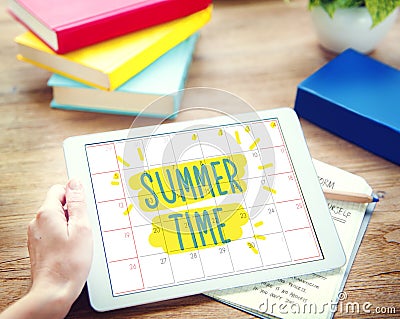 Summer Time Deal Promotion Purchase Shopping Concept Stock Photo
