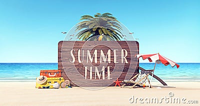 Summer time holiday background Stock Photo