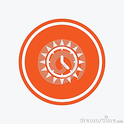 Summer time icon. Sunny day. Daylight saving. Vector Illustration