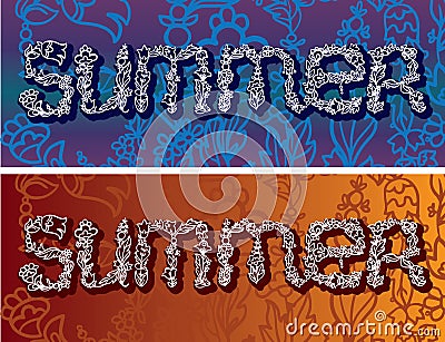 Summer time inscription Vector Illustration