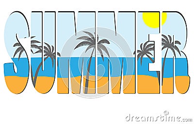 Summer title Vector Illustration