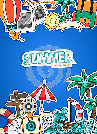 Summer tourism vector Vector Illustration