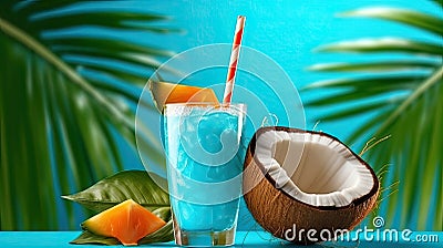 summer tropical cocktail Stock Photo