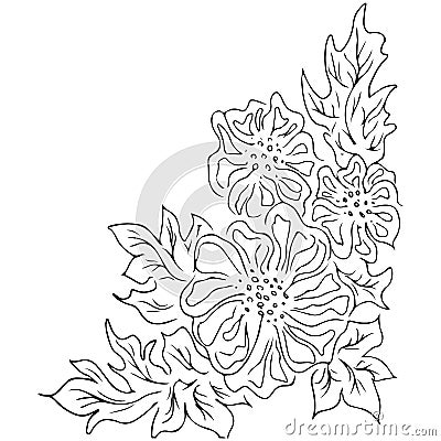 Summer tropical leaf. Floral botanical flower. Hand drawn vector illustration. Contour sketch. Tropical leaf palm icon. Hawaiian Cartoon Illustration