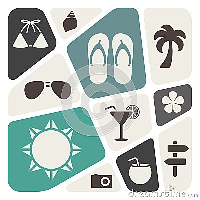 Summer vacation abstract background Stock Photo