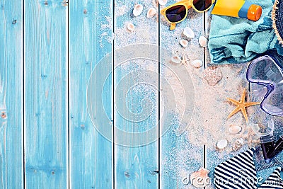 Summer vacation swimming background theme Stock Photo