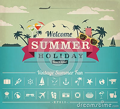Summer vacation vector file Vector Illustration