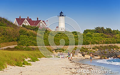 Summer vacation in Woods Hole Editorial Stock Photo