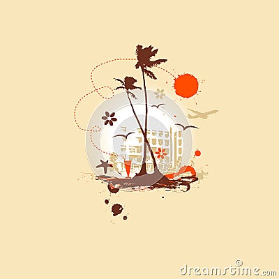 Summer vacations dream Vector Illustration