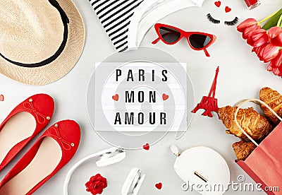 Summer vacations or weekend in Paris concept Stock Photo