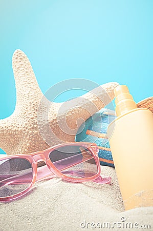 Summer vaction beach background Stock Photo