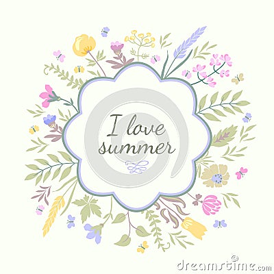 Summer vector background. Vector Illustration