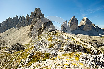 Monte Paterno mountain (Paternkofel) Stock Photo