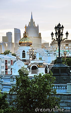 Summer view of Moscow city. Color photo Stock Photo