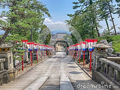 Summer view of onohiyoshi jinja shrine, Kanazawa, Japan Stock Photo