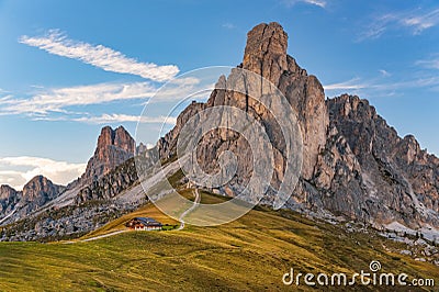 Summer view Passo Giau Dolomites, Italy, Europe Stock Photo