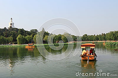 Summer view of royal lake of Beijing Editorial Stock Photo