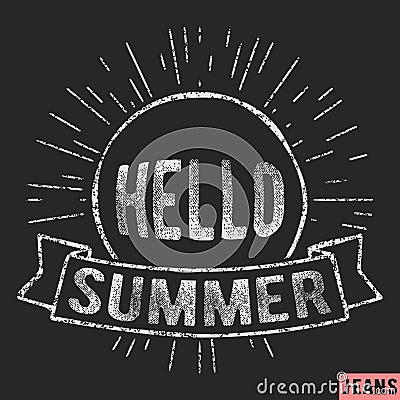 Summer vintage stamp Vector Illustration