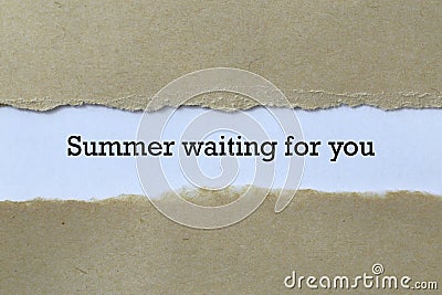 Summer waiting for you on paper Stock Photo