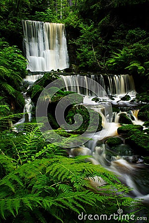 Summer waterfall Stock Photo