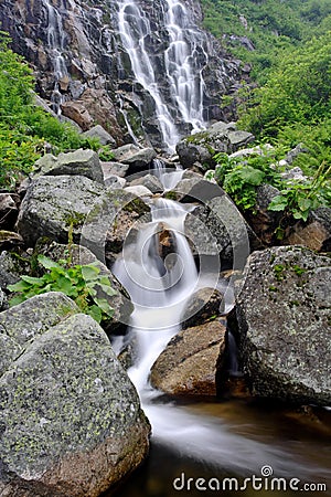 Summer waterfall Stock Photo