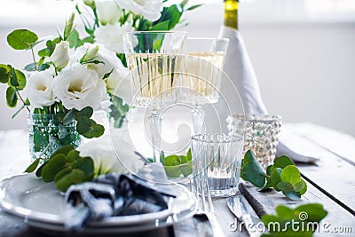 Summer wedding table decor Stock Photo