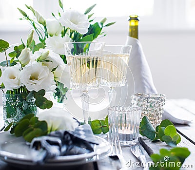 Summer wedding table decor Stock Photo