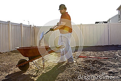 Summer Yard Work Stock Photo